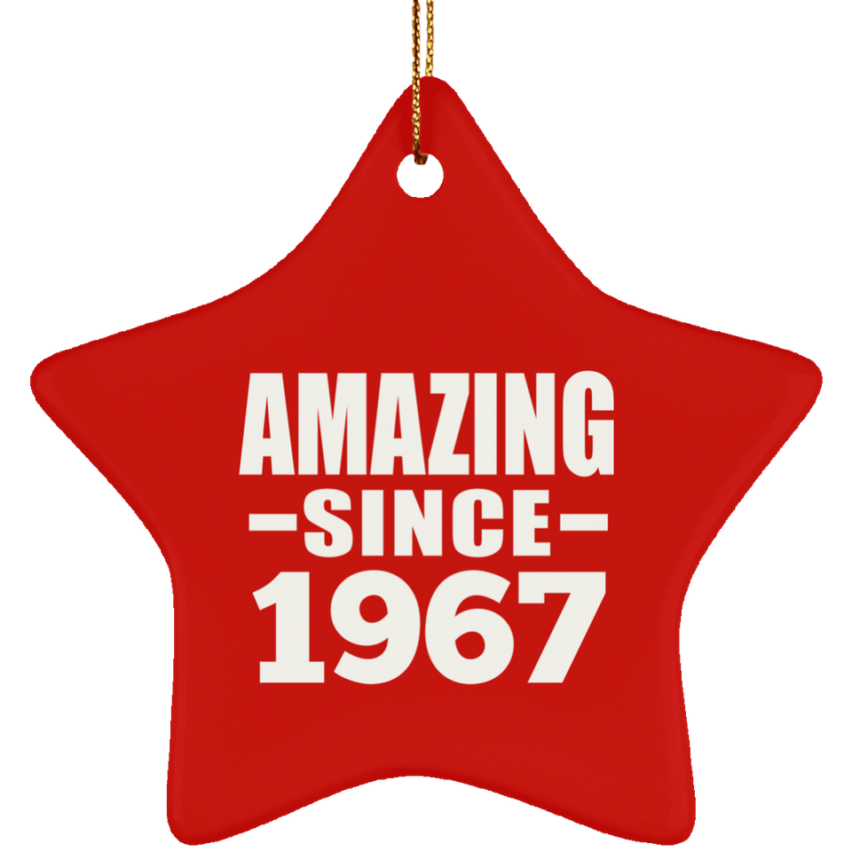 57th Birthday Amazing Since 1967 - Star Ornament