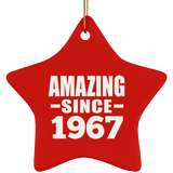 57th Birthday Amazing Since 1967 - Star Ornament