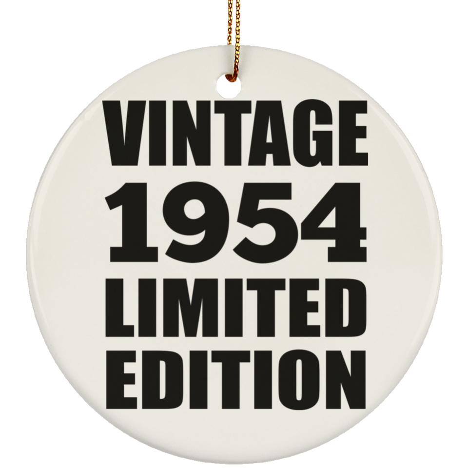 70th Birthday Vintage 1954 Limited Edition - Circle Ornament