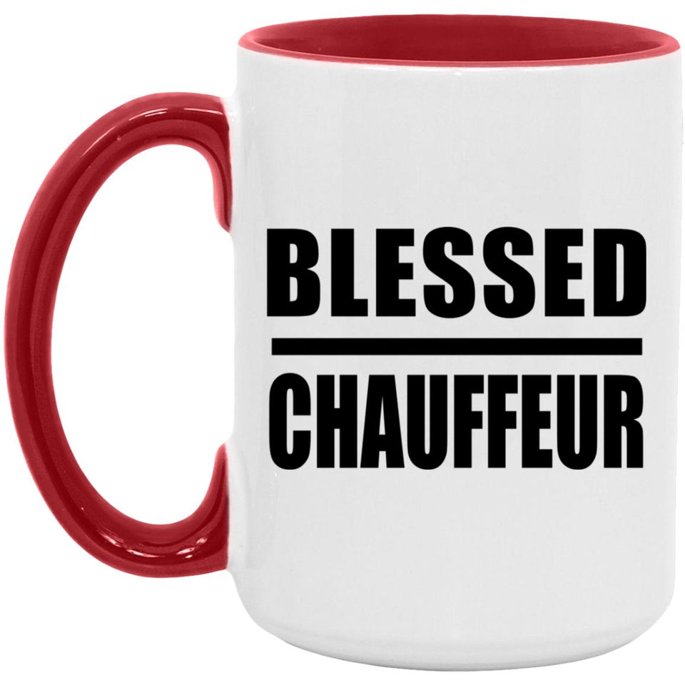 Blessed Chauffeur - 15oz Accent Mug Red