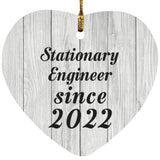Stationary Engineer Since 2022 - Heart Ornament F