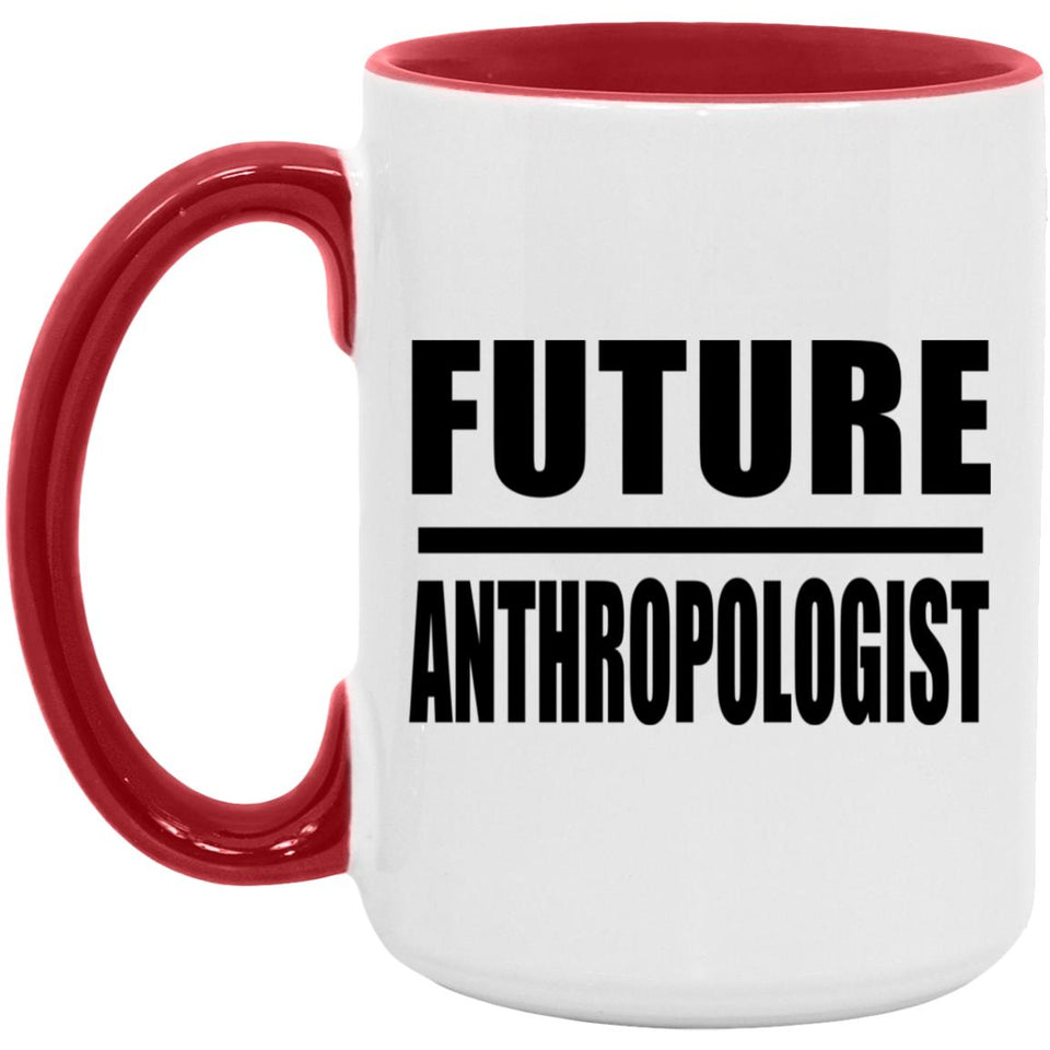 Future Anthropologist - 15oz Accent Mug Red