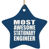 Most Awesome Stationary Engineer - Star Ornament