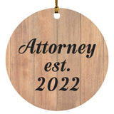 Attorney Established Est. 2022 - Circle Ornament C