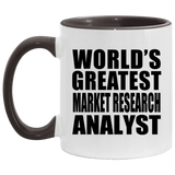 World's Greatest Market Research Analyst - 11oz Accent Mug Black