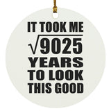 95th Birthday Took Square Root of 9025 Years To Look Good - Circle Ornament