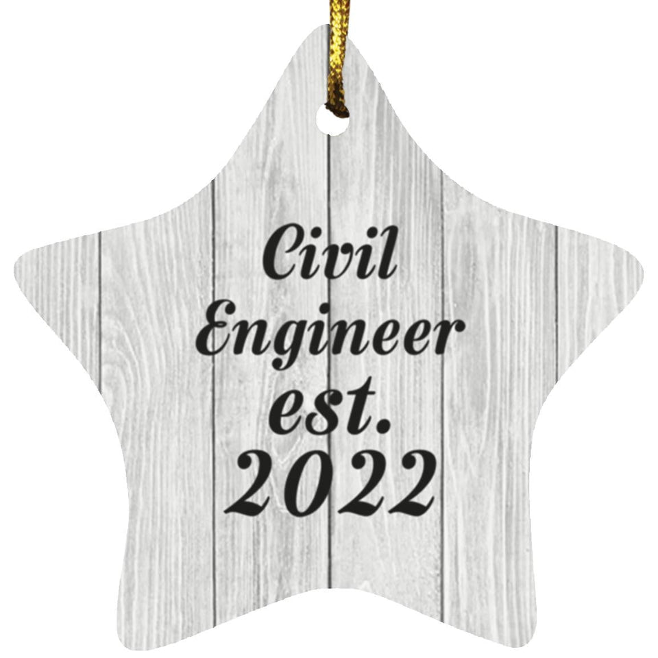 Civil Engineer Established Est. 2022 - Star Ornament F
