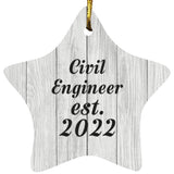 Civil Engineer Established Est. 2022 - Star Ornament F