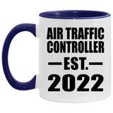 Air Traffic Controller Established Est. 2022 - 11oz Accent Mug Purple
