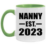 Nanny Established EST. 2023 - 11oz Accent Mug Green