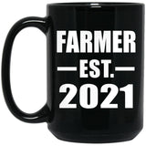 Farmer Established EST. 2021 - 15oz Coffee Mug Black