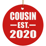 Cousin Established EST. 2020 - Circle Ornament