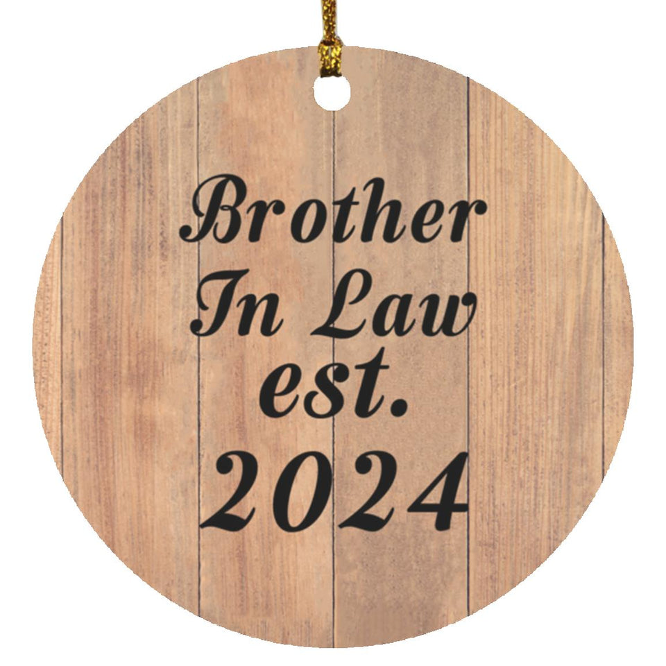 Brother In Law Established EST. 2024 - Circle Ornament C