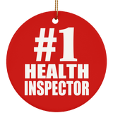 Number One #1 Health Inspector - Circle Ornament