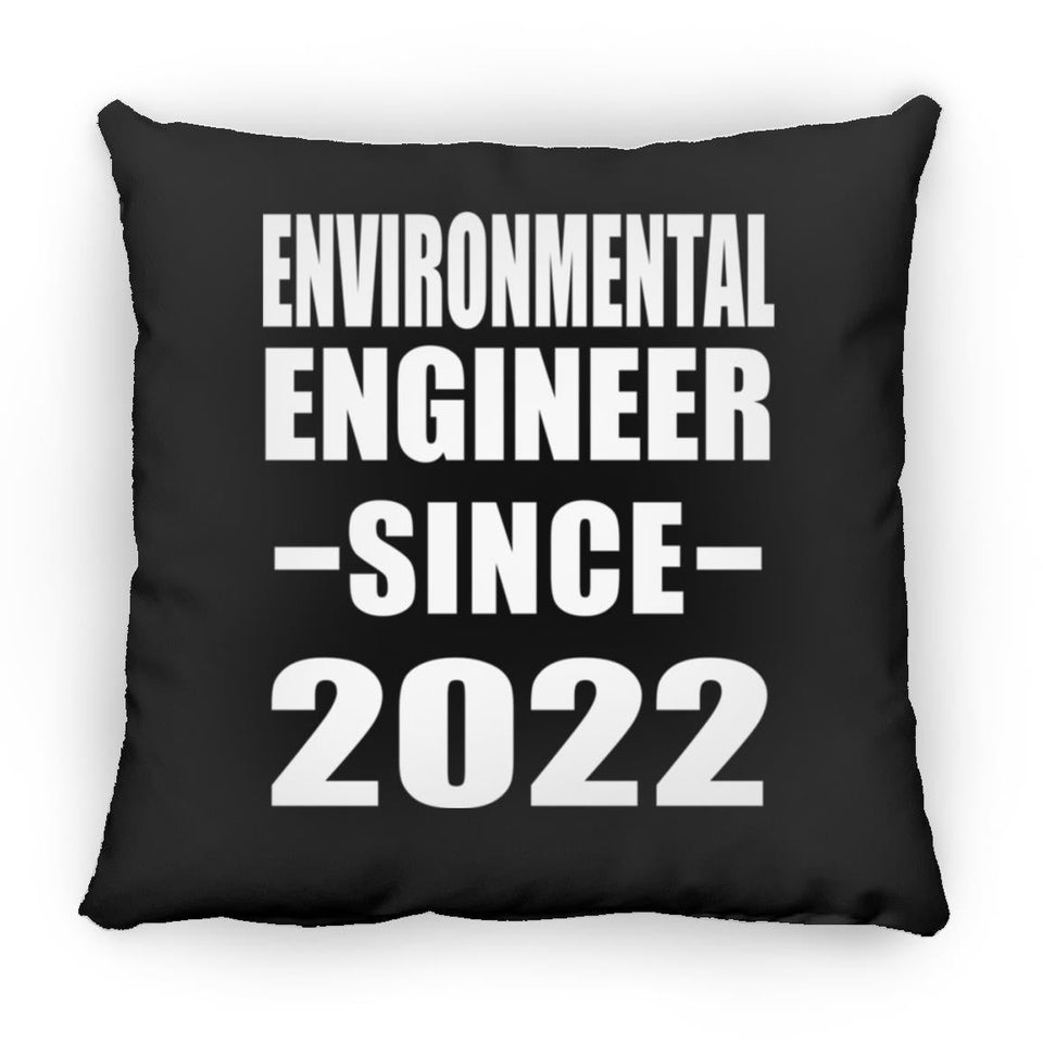 Environmental Engineer Since 2022 - Throw Pillow Black