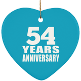 54th Anniversary 54 Years - Heart Ornament