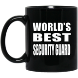 World's Best Security Guard - 11 Oz Coffee Mug Black