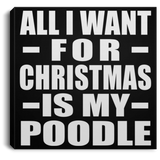 All I Want For Christmas Is My Poodle - Canvas Square