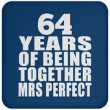 64th Anniversary 64 Years Of Being Mrs Perfect - Drink Coaster