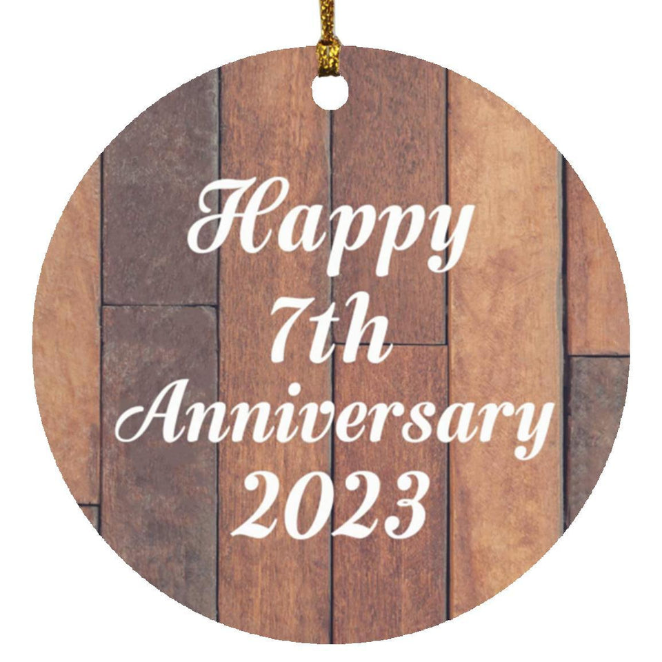 Happy 7th Anniversary 2023 - Circle Ornament E