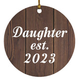 Daughter Established EST. 2023 - Circle Ornament D