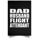 Dad Husband Flight Attendant - Poster Portrait