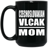 Czechoslovakian Vlcak Mom - 15oz Coffee Mug Black