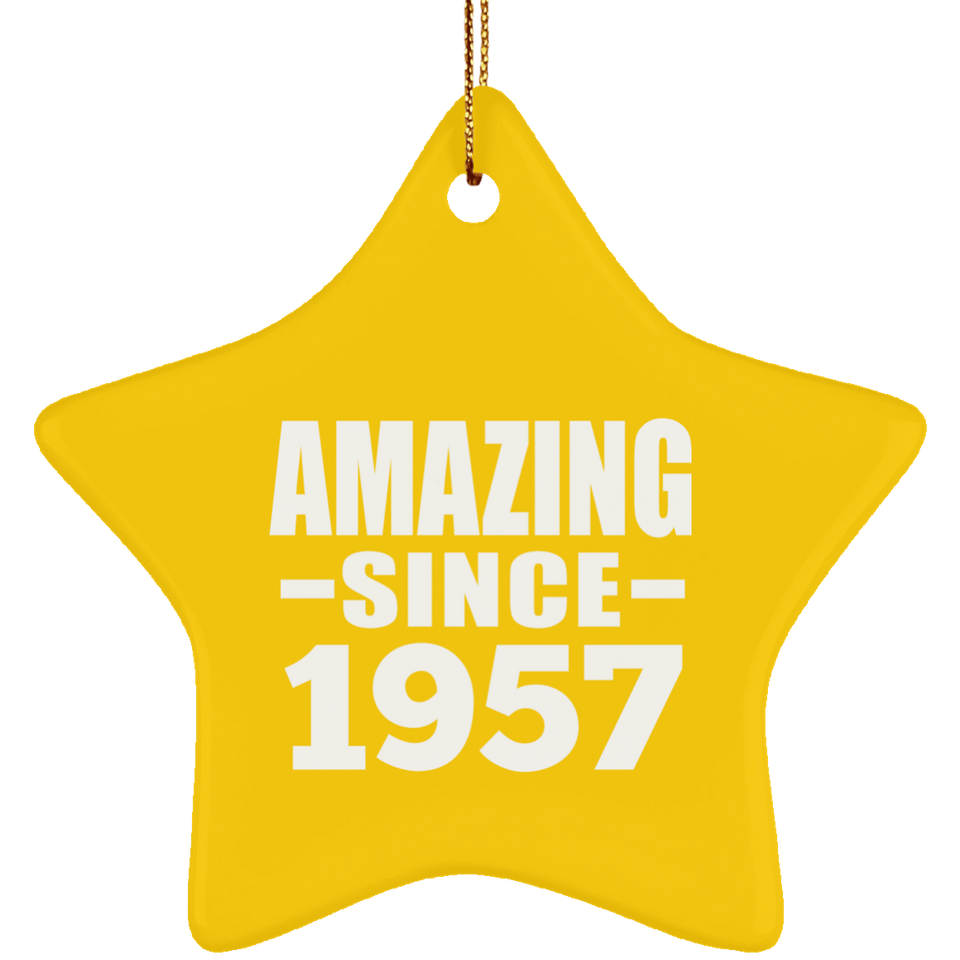 67th Birthday Amazing Since 1957 - Star Ornament