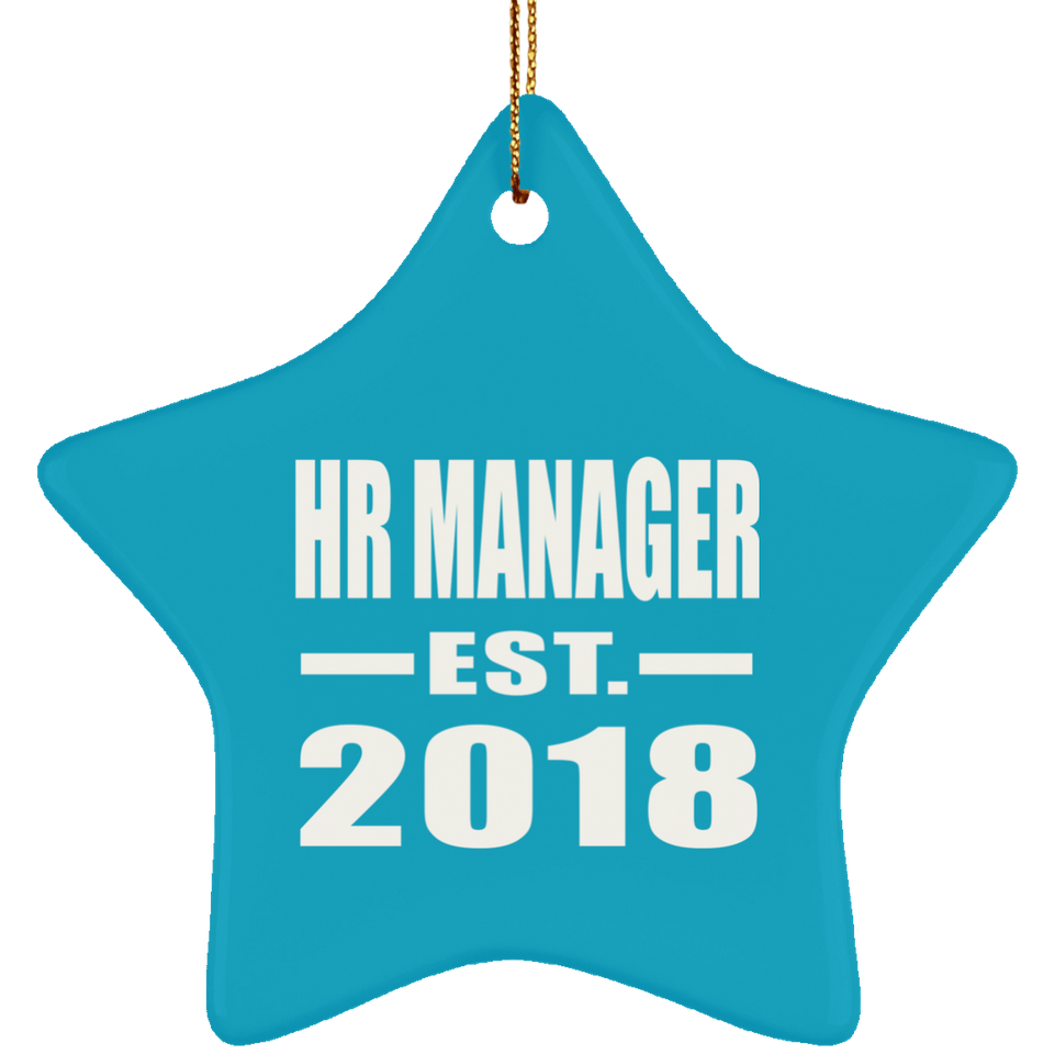 HR Manager Established EST. 2018 - Star Ornament