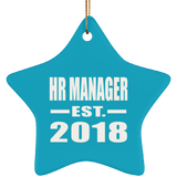 HR Manager Established EST. 2018 - Star Ornament