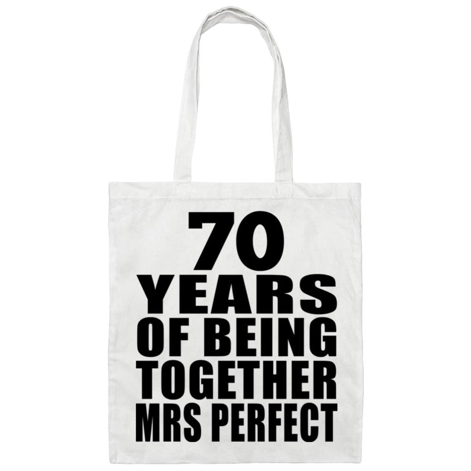 70th Anniversary 70 Years Of Being Mrs Perfect - Tote Bag White