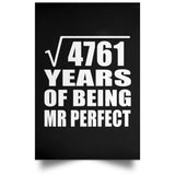 69th Anniversary Square Root of 4761 Years of Mr Perfect - Poster Portrait