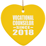 Vocational Counselor Since 2018 - Heart Ornament
