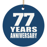 77th Anniversary 77 Years Anniversary - Circle Ornament