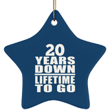 20th Anniversary 20 Years Down Lifetime To Go - Star Ornament
