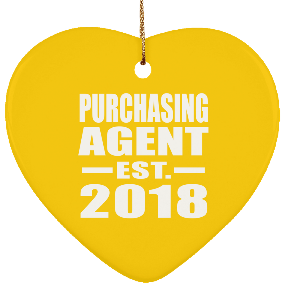 Purchasing Agent Established EST. 2018 - Heart Ornament