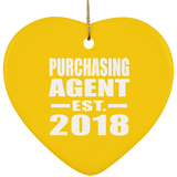 Purchasing Agent Established EST. 2018 - Heart Ornament