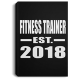 Fitness Trainer Established EST. 2018 - Canvas Portrait