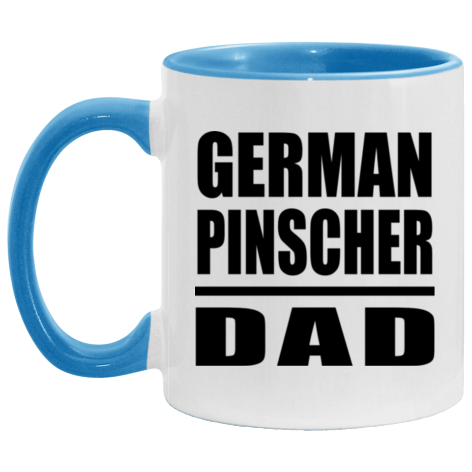 German Pinscher Dad - 11oz Accent Mug Blue