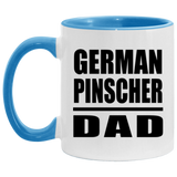German Pinscher Dad - 11oz Accent Mug Blue