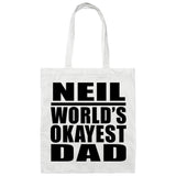 Neil World's Okayest Dad - Tote Bag White
