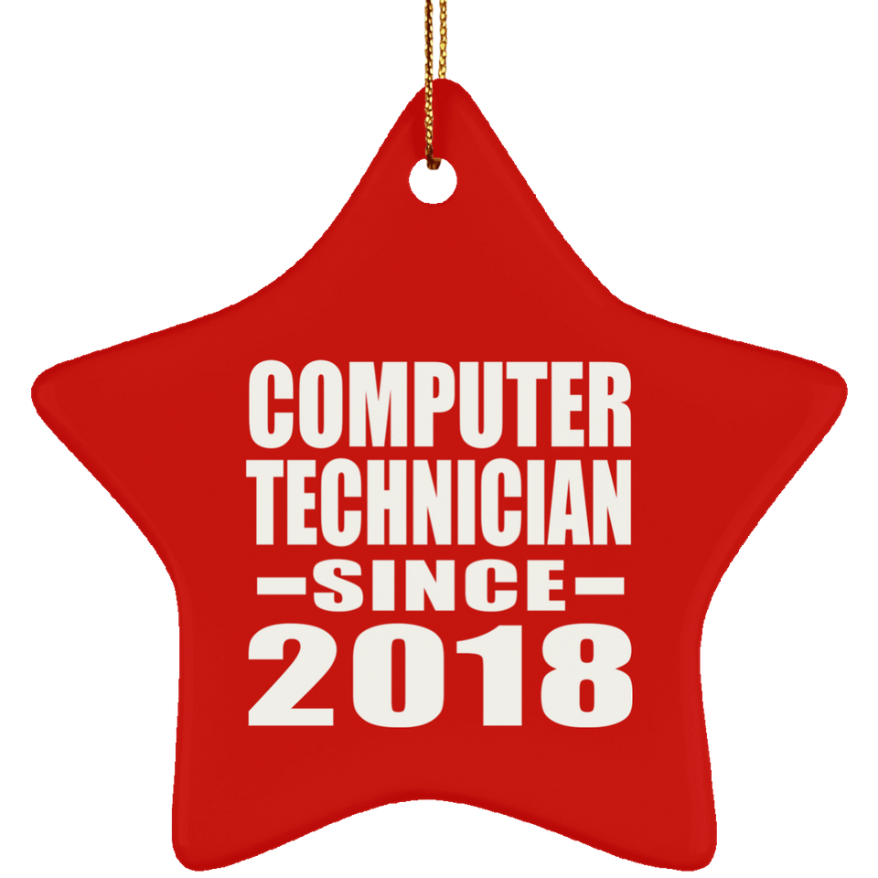 Computer Technician Since 2018 - Star Ornament