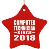 Computer Technician Since 2018 - Star Ornament