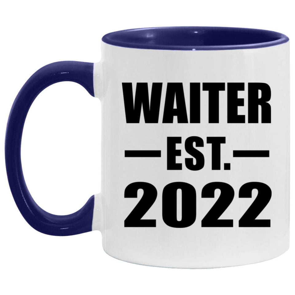 Waiter Established Est. 2022 - 11oz Accent Mug Purple