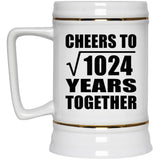 32nd Anniversary Cheers To Square Root of 1024 Years Together - Beer Stein