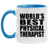 World's Best Physical Therapist - 11oz Accent Mug Blue