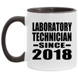 Laboratory Technician Since 2018 - 11oz Accent Mug Black