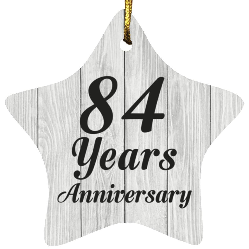 84th Anniversary 84 Years Anniversary - Star Ornament F