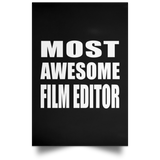 Most Awesome Film Editor - Poster Portrait