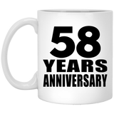 58th Anniversary 58 Years - 11 Oz Coffee Mug